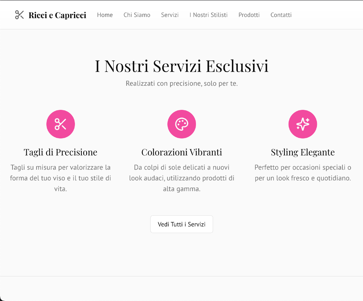 Codice Web - Sito Web Parucchiere 2